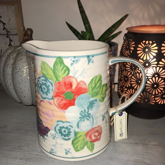 Floral Glass Pitcher - Picture 4 of 4